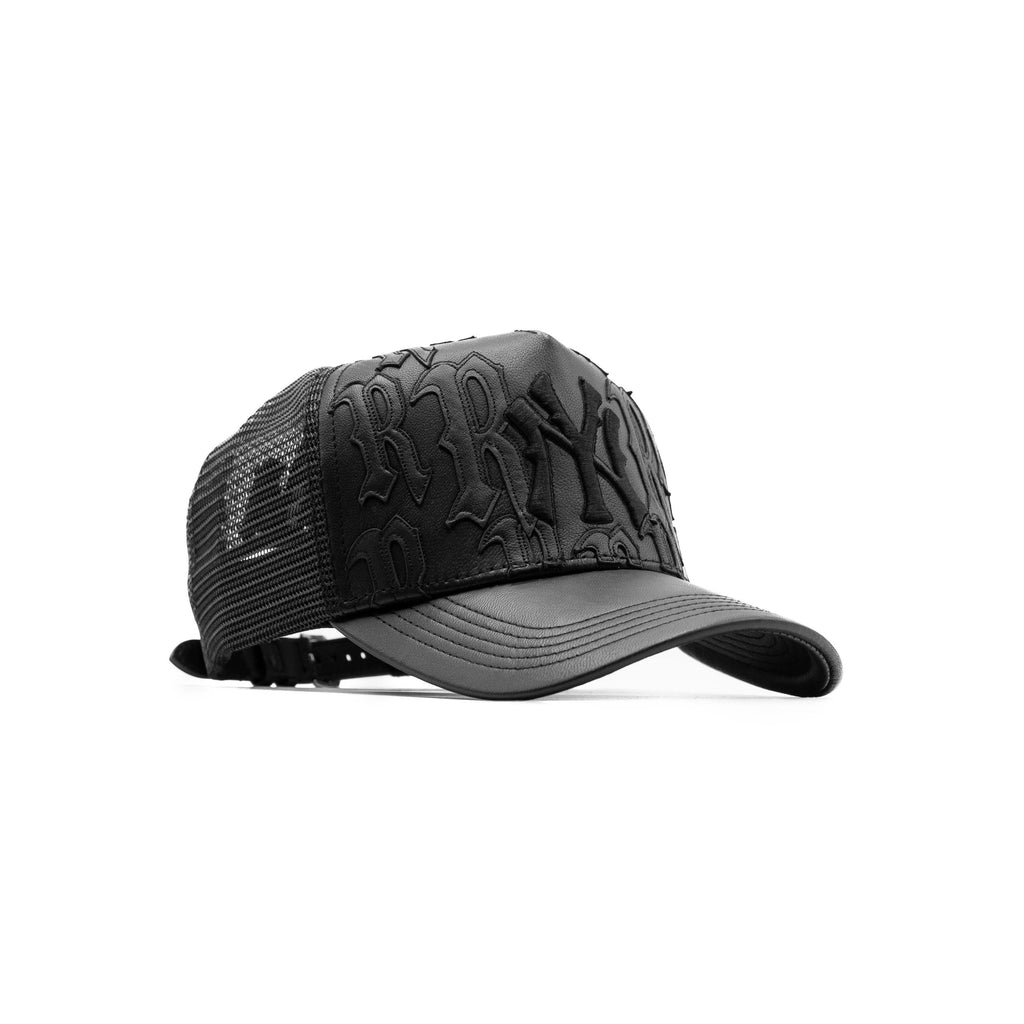 NY Genuine Leather Trucker Hat