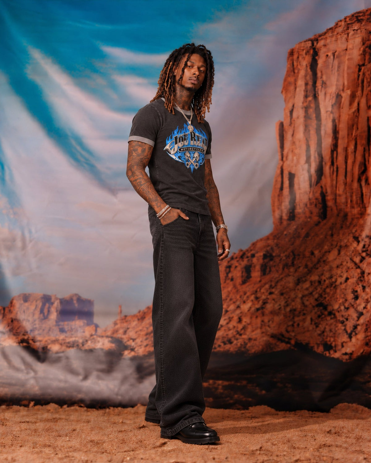 Blue Flame Motorcycles Ringer Tee - Joe Read