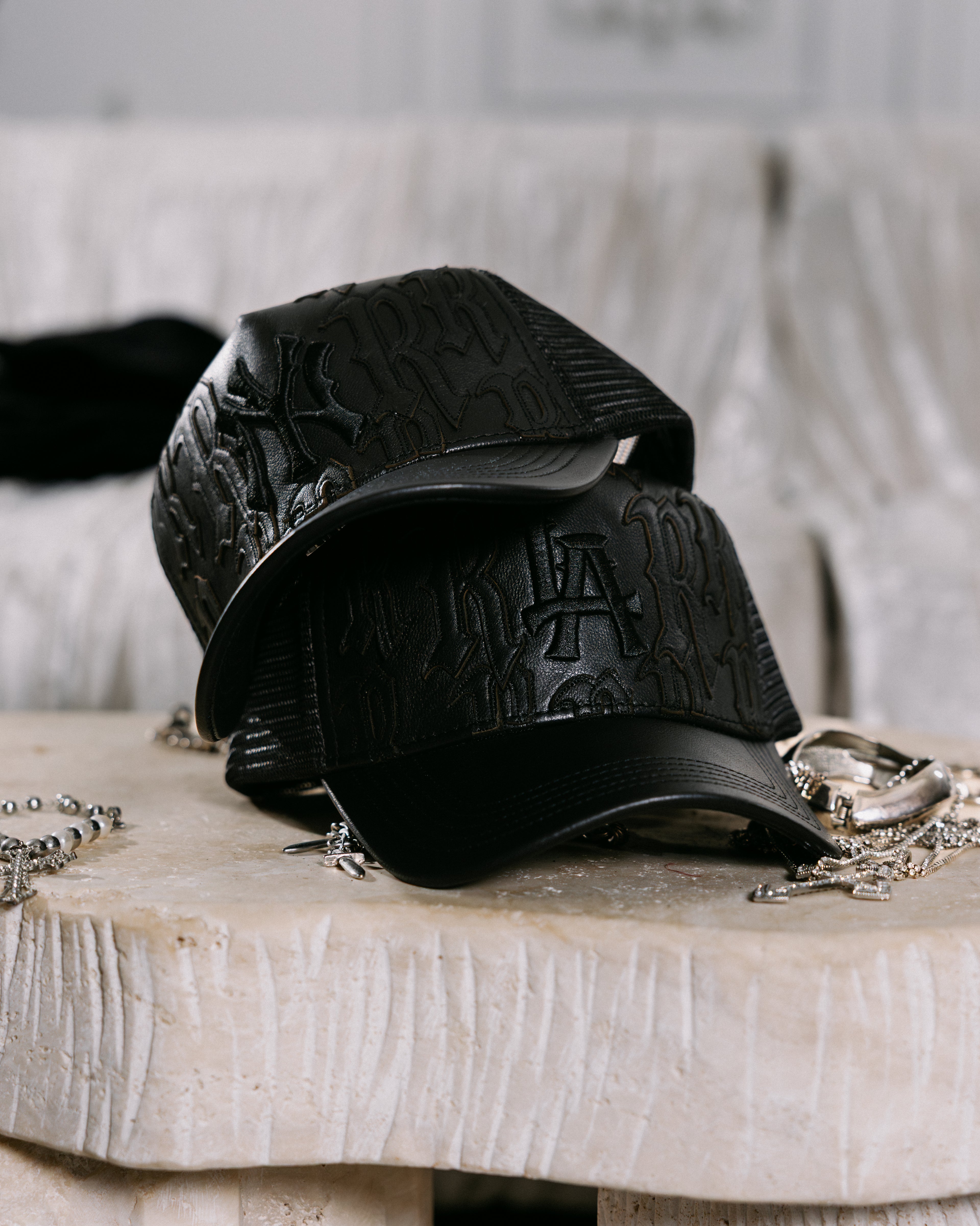 LA Genuine Leather Trucker Hat