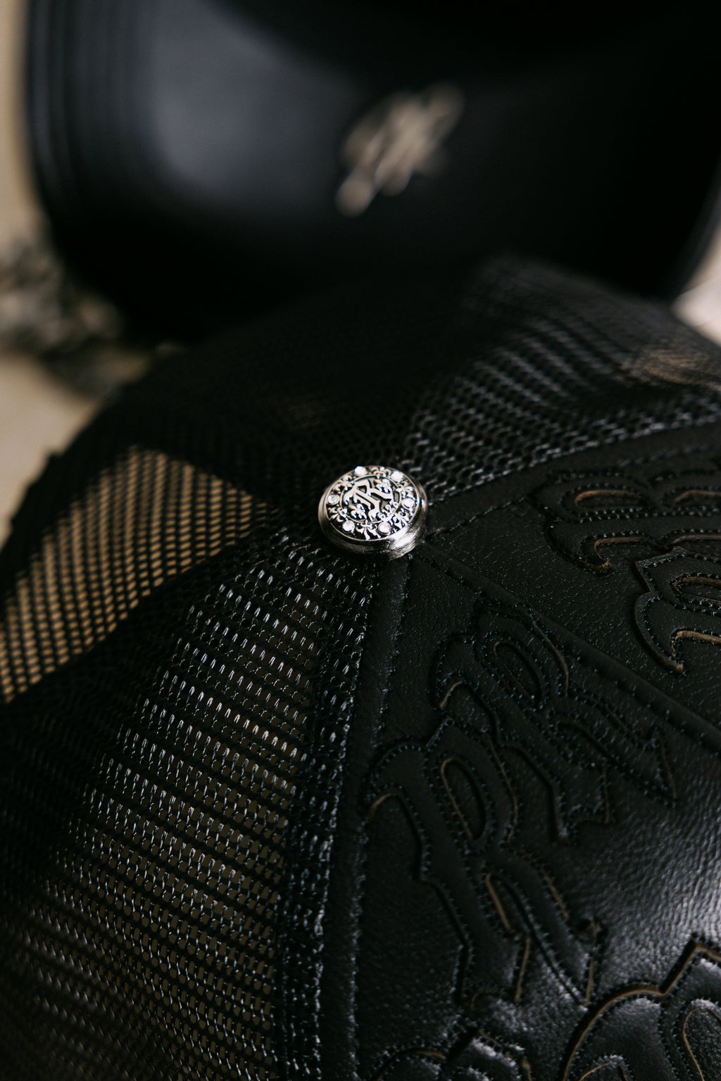 NY Genuine Leather Trucker Hat