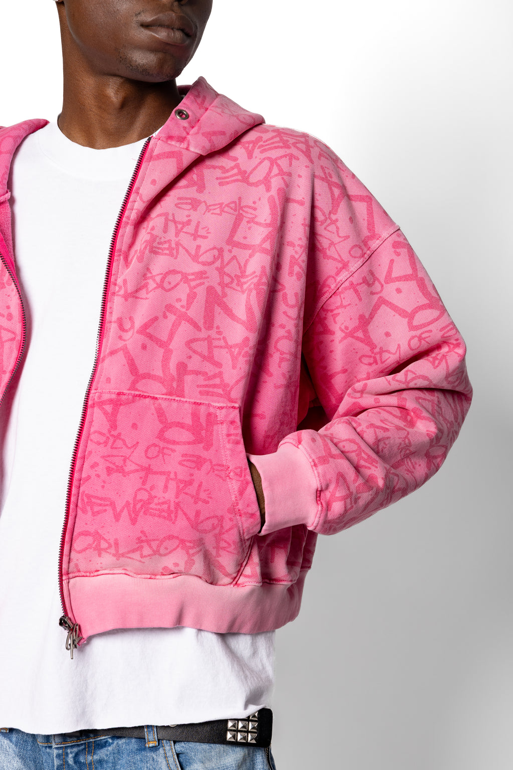 Super Cropped Pink Hoodie