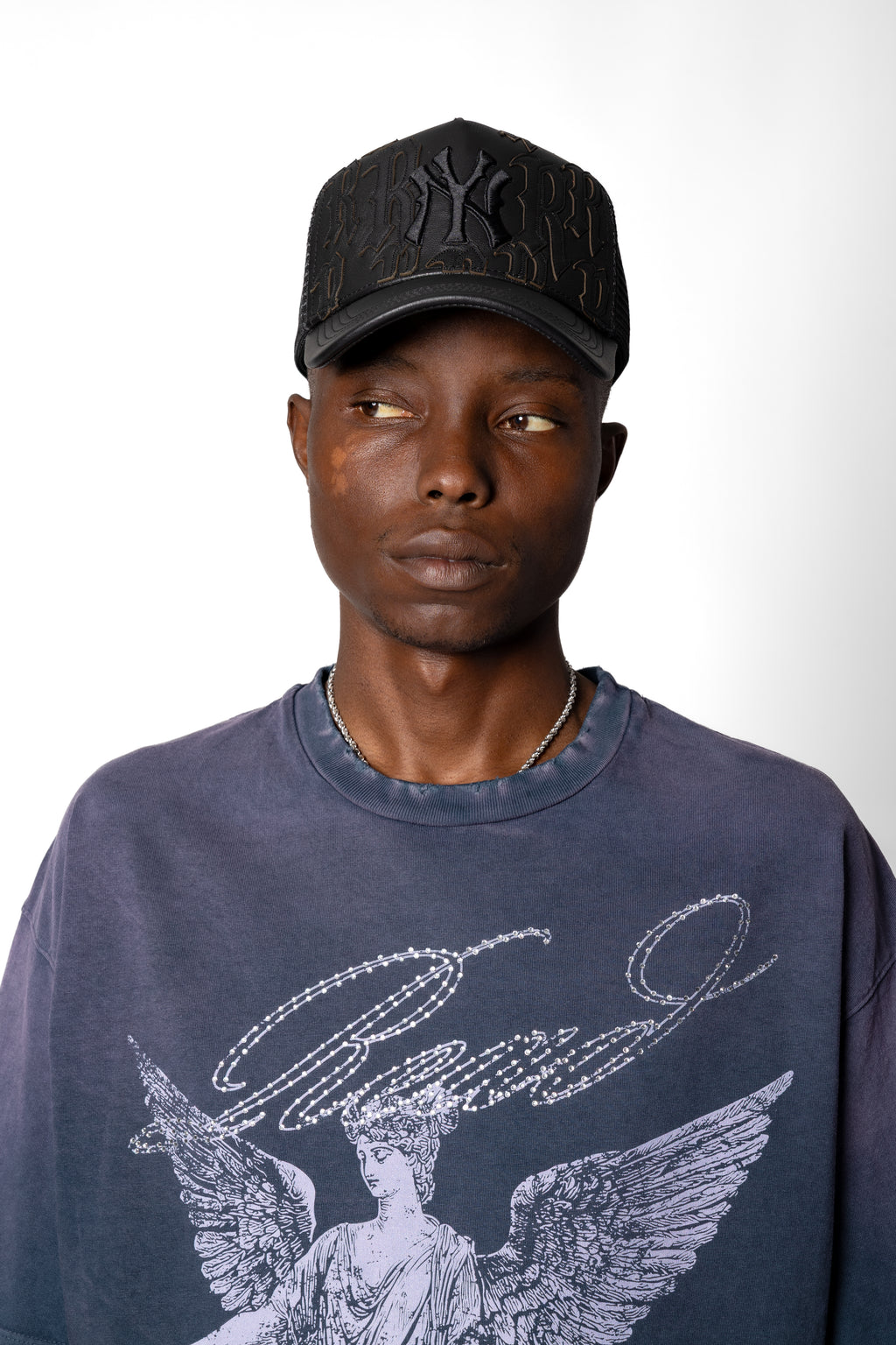 NY Genuine Leather Trucker Hat