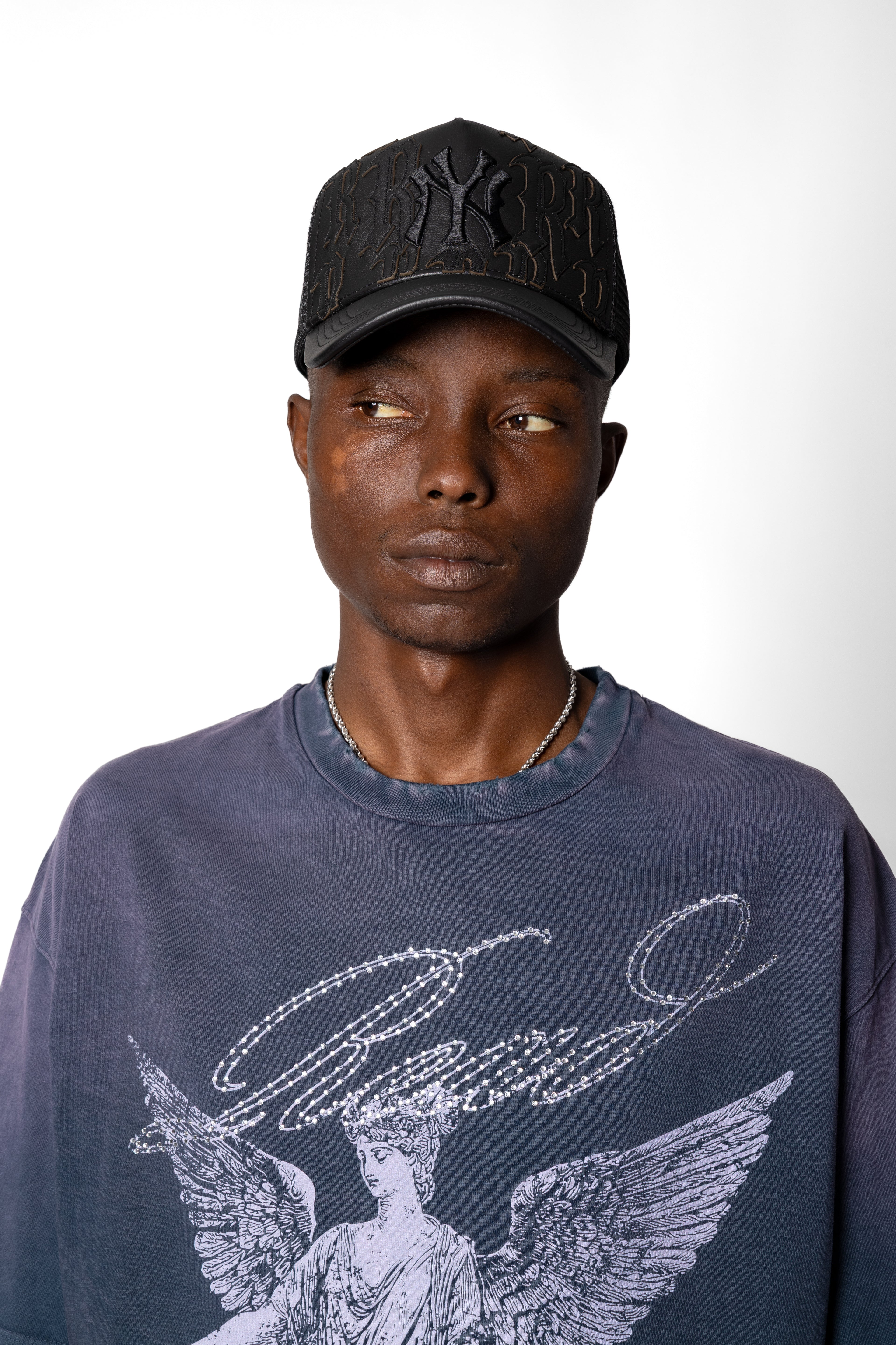 NY Genuine Leather Trucker Hat